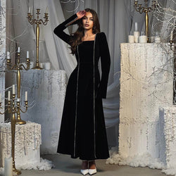 Faye™ | Velvet Long Dress