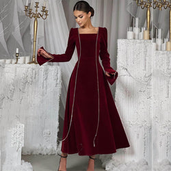 Faye™ | Velvet Long Dress