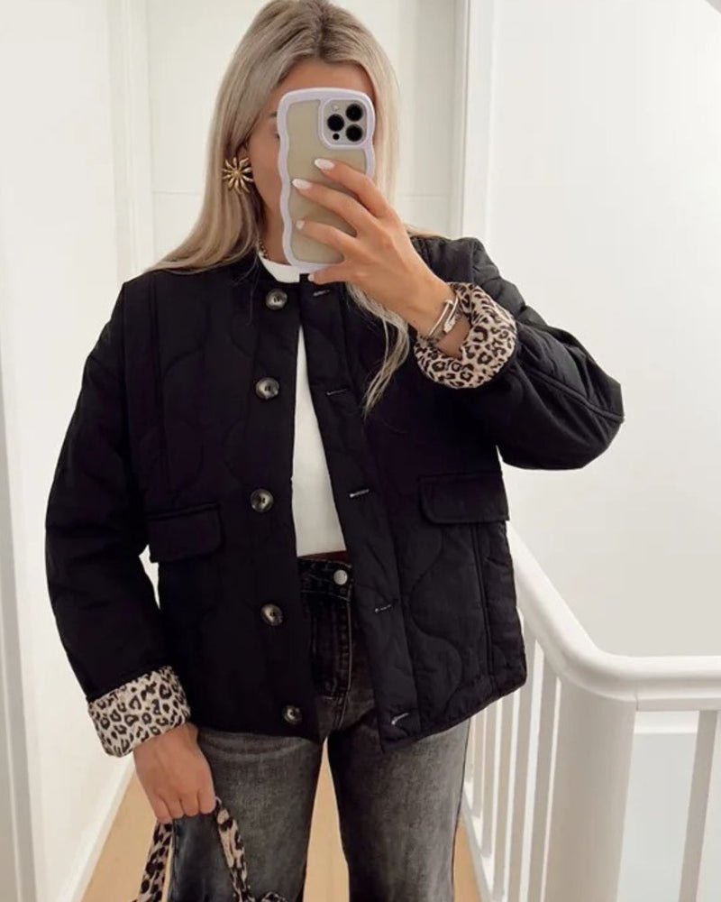 Luna™ | Leopard Bomber Jacket