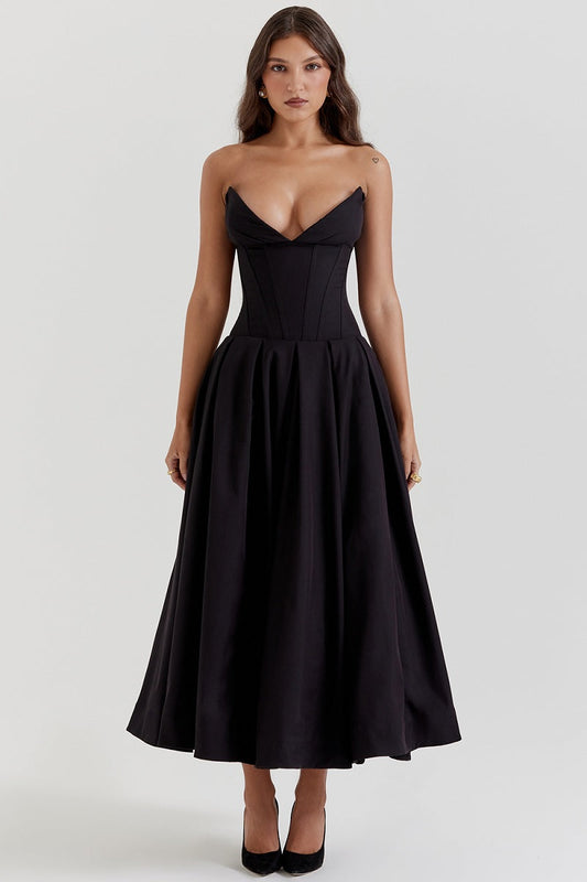 Tia™ | Strapless Midi Dress