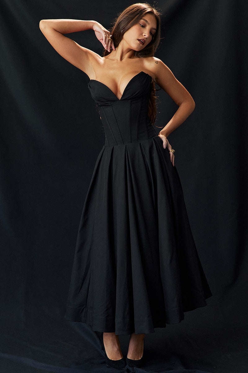 Tia™ | Strapless Midi Dress