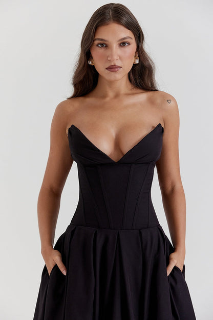 Tia™ | Strapless Midi Dress