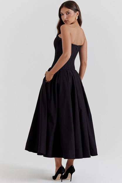 Tia™ | Strapless Midi Dress