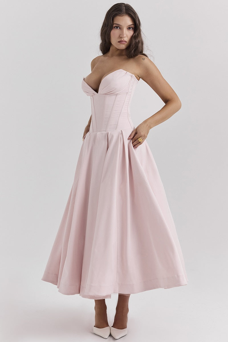 Tia™ | Strapless Midi Dress