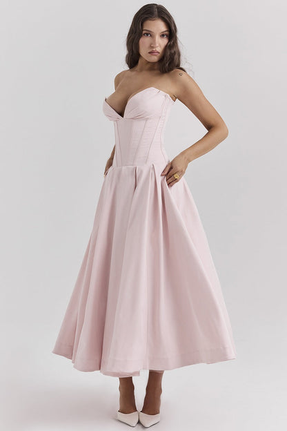 Tia™ | Strapless Midi Dress