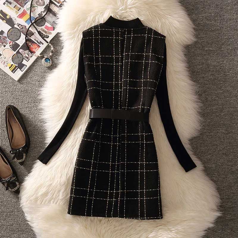 Lucy™ | Plaid Tweed Jacket Dress