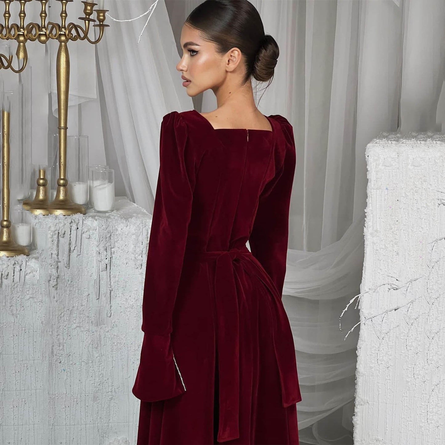 Faye™ | Velvet Long Dress